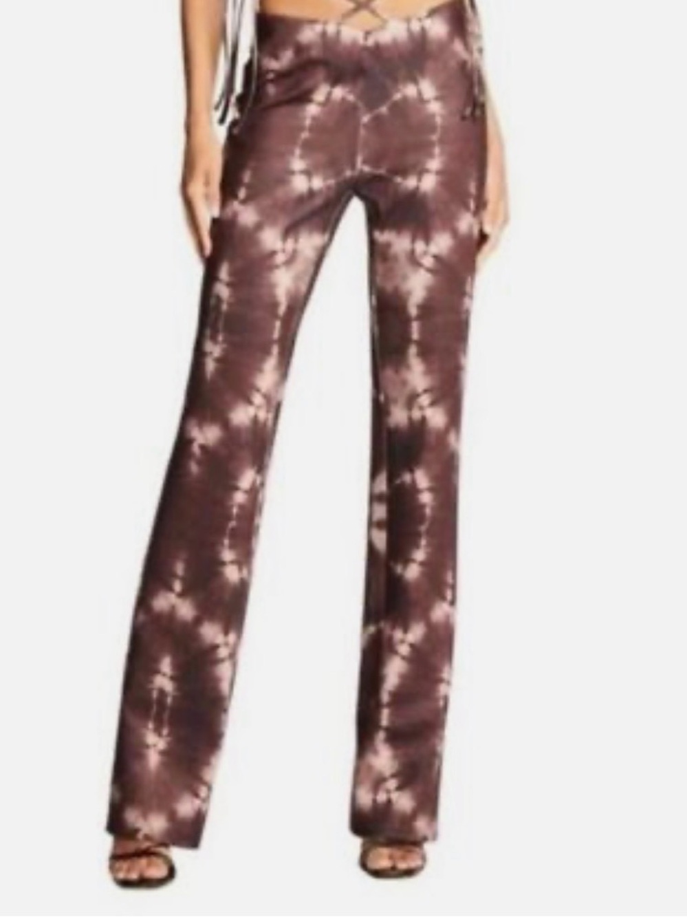 I.AM.GIA Evie Brown Tie Dye Flare Pants Size S